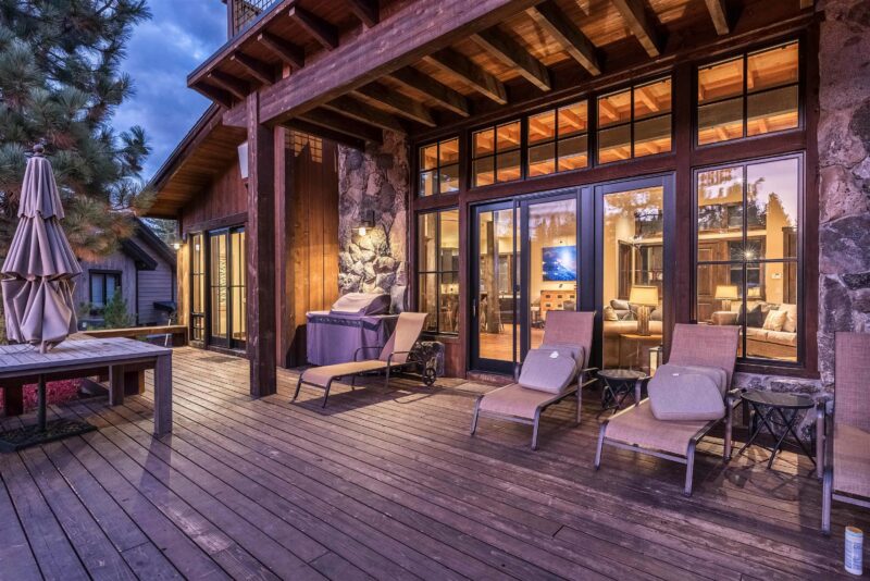 truckee home, back porch
